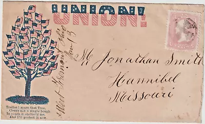 Cubierta patriótica de la Guerra Civil Illus ÁRBOL DEL DINERO #65 elegante West Fremont O (f30) Foto 1 de 2