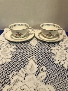 Vintage Pope Gosser-1219-Tazza da tè e piattini-Set di 2 - Foto 1 di 12