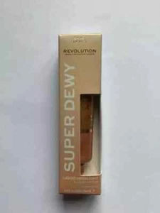 Revolution Super Dewy Liquid Highlighter Full Size 15ml Gold Lights Boxed Sealed - Picture 1 of 2