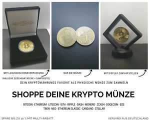 Bitcoin Ethereum Shiba Inu Dogecoin XRP Złota Srebrna Krypto Moneta Prezent NOWY