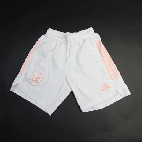 Los Angeles FC adidas Primeblue Game Shorts Men's White/Pink Used Cover