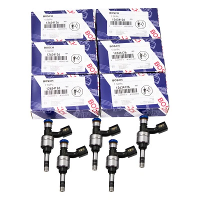 6X OEM Bosch Fuel injectors for Cadillac Chevrolet Buick 12-17 3.6L V6 12634126 - Image 1 of 4