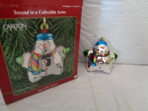 Carlton Cards / Heirloom Collection - Star of The Season - Snowman Ornament - Picture 1 of 2