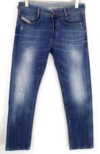 DIESEL Akee 084GG W32/L30 Men Jeans Denim Buttoned Blue Distressed Regular Slim