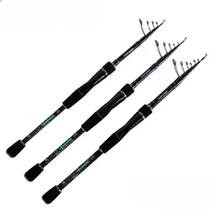 Telescopic Fishing Rod Carbon Fiber Travel Spinning Rods Lure Weight 3-18g 6-27g - Picture 1 of 22