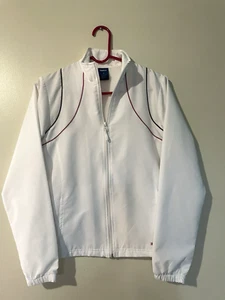 Reebok Damen Full Zip Lightweight Trainingsjacke Größe S weiß - Windbreaker - Bild 1 von 12