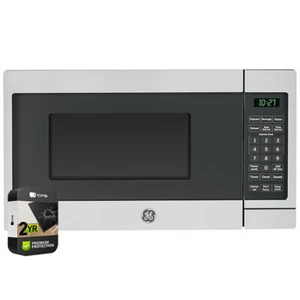 GE Countertop Microwave Oven 700 W Compact 0.7 Cu Ft Steel with 2 Year Warranty - Picture 1 of 9