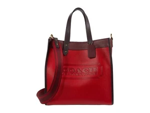 Bolso de Campo Coach Color-Block Mezcla Cuero Insignia Eléctrico Rojo Multi Talla Única - Imagen 1 de 1