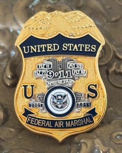 US Federal Air Marshal Shield 10 Jahre Jubiläum 9/11 Flt Nummern Pinback Krawattennadel - Bild 1 von 23