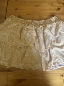 Minifalda sin límites talla XXXL 21 floral con volantes en capas amarilla blanca - Imagen 1 de 8