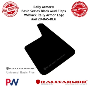 Rally Armor Basic Series Mud Flap Set Black W/Black Logo Universal #MF20-BAS-BLK - Foto 1 di 5