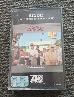 AC/DC "DIRTY DEEDS DONE DIRT CHEAP" VINTAGE 1976 CASSETTE/EXCELLENT CONDITION  - Image 1 of 4