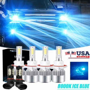 For Ford F250 F350 F450 2005-2019 8000K LED Headlight Fog Light Bulbs Combo 6x - Picture 1 of 10