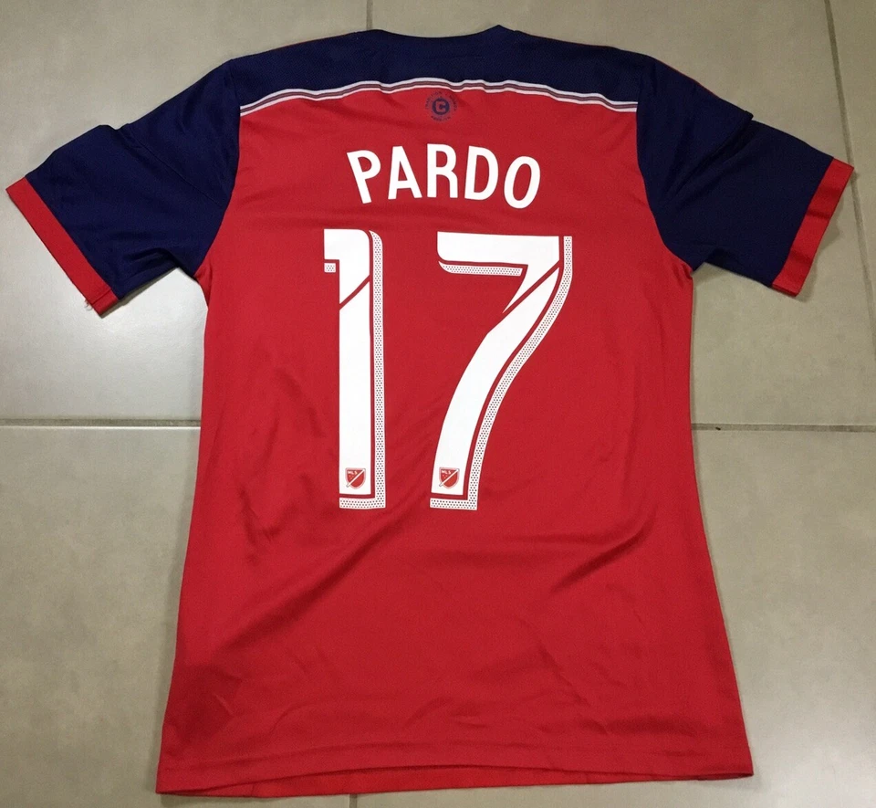 Men's Chicago Fire Adidas PAVEL PARDO #17 Sz S Adizero Quaker MLS Soccer Jersey - Image 1 of 4