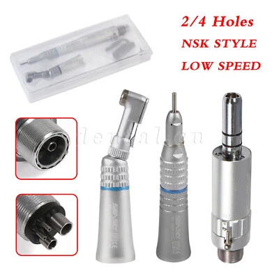 NSK Style Dental Slow Low Speed Handpiece Straight Contra Angle Air Motor 2/4H Y - Image 1 of 4