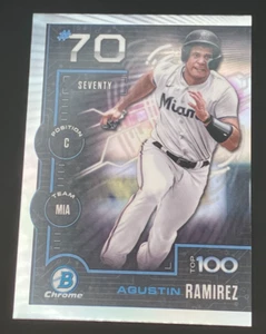 2025 Bowman Scouts Top 100 Chrome Agustin Ramirez #BTP-70 (RC) - Picture 1 of 2