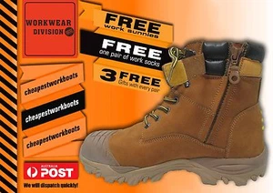 FU1948CT boots MUNKA Unisex Work Laced Boots composite light cheapest safetyTOE - Picture 1 of 2