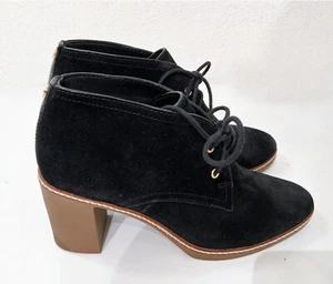 TORY BURCH HILLARY SHEARLING LINED ANKLE BOOTIES BLACK 9.5 - Picture 1 of 7