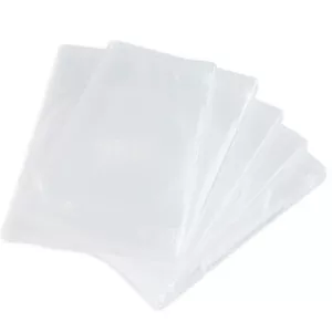 5 pcs 14mm Single Clear Standard DVD Case with Outter Clear Sleeve