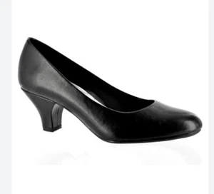 Easy Street Women's Fabulous Kitten Pump Dress Black Heels Size 6 W New - Picture 1 of 7