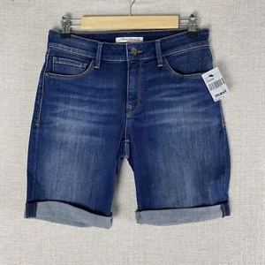 Mavi Shorts Damen 27 jeansblau gerollt Bermuda Jeans Stretch Mid Rise Neu mit Etikett - Bild 1 von 10