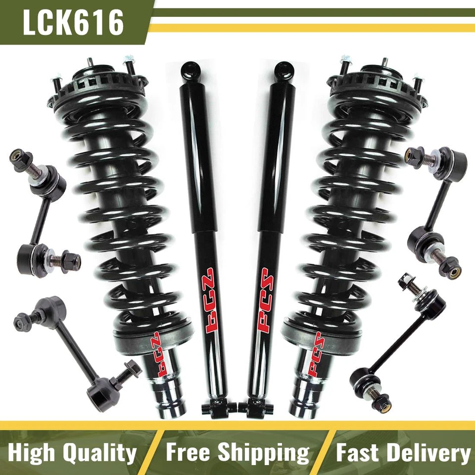 For Buick Rainier Chevy Trailblazer Struts + Shocks + Sway Bars Front & Rear - Image 1 of 4