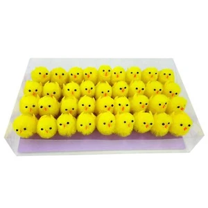 36PCS 1.35" Mini Easter Chicks Chenille Yellow Figures for Crafts Decorations - Picture 1 of 9