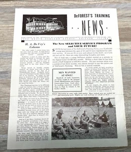 DeForests Training Neu Militär Funk Elektronik Vintage Post Bulletin  - Bild 1 von 6
