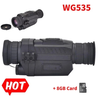 WG535 Night Vision Monocular 200m full dark DVR Scope 5X Magnification Hunting - Image 1 of 4