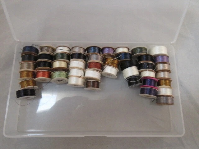 Nylon Beading Thread - Lot of 45 Small Spools - Assorted Colors - Image 1 of 1