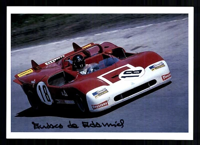Andrea de Adamich Formel 1 1968-1973 Autogrammkarte Original Signiert + G 40551 - Bild 1 von 2