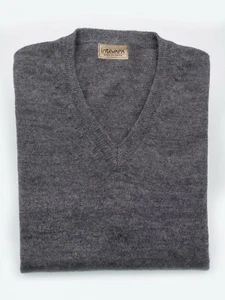 Alpaca Men V-Neck Alpaca Sweater Size M Intiwara NWT - Picture 1 of 1