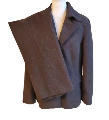 Traje Pantalones para mujer Sag Harbor 2 piezas marrón multicolor punteado talla 14 Foto 1 de 4