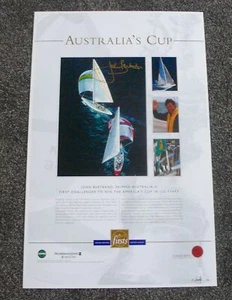 AUSTRALIA II AMERICA'S CUP CHAMPIONS HAND SIGNED JOHN BERTRAND PRINT BEN LEXCEN - Picture 1 of 1