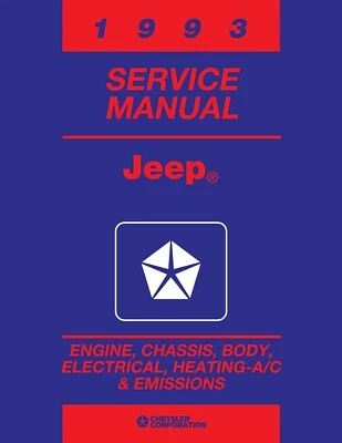 1993 Jeep Wrangler & Cherokee Shop Manual - 2 Volumes - Image 1 of 4