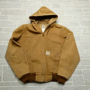 Chaqueta Carhartt Vintage Talla MT Marrón Pato Lona Abrigo de Trabajo con Capucha J03 BRN - Imagen 1 de 10