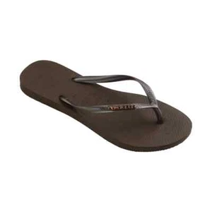 Havaianas Women's Slim Metallic Flip-flop Sandals, Dark Brown Size 9-10W - Picture 1 of 5