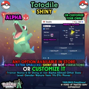 Pokemon Legends ZA 🐉 Totodile - SHINY/NON/ALPHAS/XS/BUNDLES ✨ OR CUSTOM ✨ - Picture 1 of 20