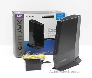 NETGEAR CAX30 AX2700 Nighthawk DOCSIS 3.1 2.7Gbps WiFi Cable Modem Router - Picture 1 of 7