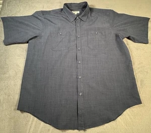 Orvis Indigo Dyed ButtonUp Hemd Herren XXL Blau Jeanskragen Kurzarm - Bild 1 von 7