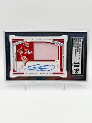 2020 National Treasures CeeDee Lamb /49 Blue College Mat. Signatures SGC 9 / 10 - Image 1 of 4