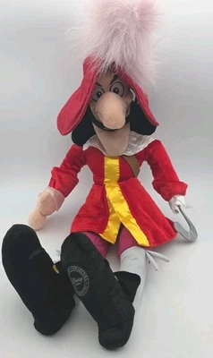 Juguete de peluche pirata de 20" Capitán Garfio Peter Pan The Disney Store Neverland Foto 1 de 4