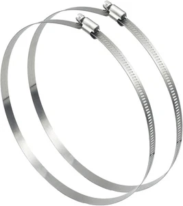 2 Stück 10 Zoll (Durchmesser) verstellbar 304 Edelstahl Kanal 10 -2 Stück, Silber  - Bild 1 von 7