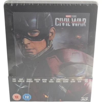 Captain America: Civil War Blu-Ray 3D+2D Steelbook Zavvi Wackelbild Zone Frei - Bild 1 von 4