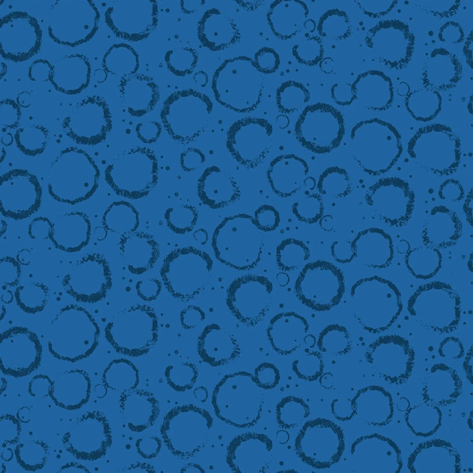 Blue Moonscape 44" fabric by Clothworks, Blast off! Y4391-90, cotton - Image 1 of 1