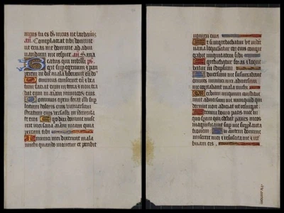 Light Up Handwriting on Parchment Sheet to A Stundenbuch Um 1500 (072) - Image 1 of 3