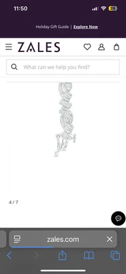 baugette and round diamond bracelet - Image 1 of 3