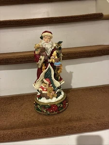 Weihnachtsmann Spieluhr Statue - spielt "Santaclaus kommt in die Stadt" - Bild 1 von 7