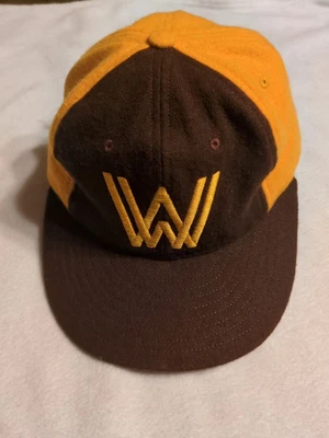 Gorra de béisbol retro de franela Walla Walla Padres correa de cuero Foto 1 de 4