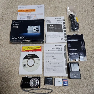 Appareil Photo Numérique Compact Panasonic LUMIX DMC FH5 Noir Testé Fonctionn... - Photo 1/4